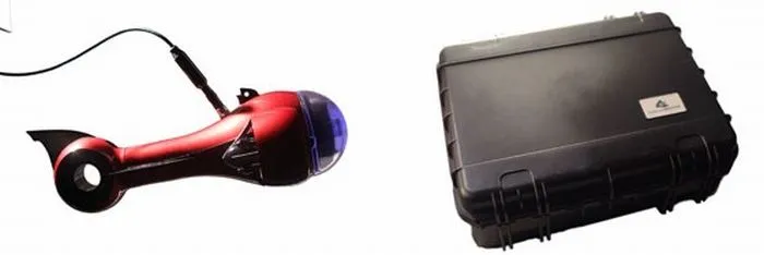Aquabotix Hydroview is quite lightweight weighing in at 8lbs (3.6 kg), with additional 1.5lbs per each 50 feet of cable