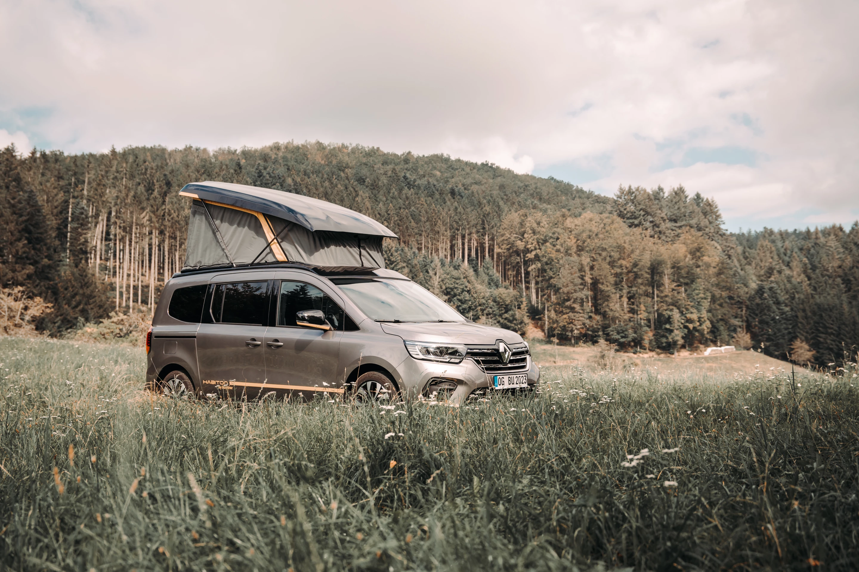 Bürstner integrates the pop-up roof and stretches the wheelbase on the Habiton 2, which looks like a more polished, production-ready product than the original Habiton