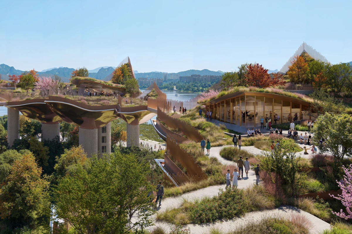 Soundscape will be centered around a raised walkway