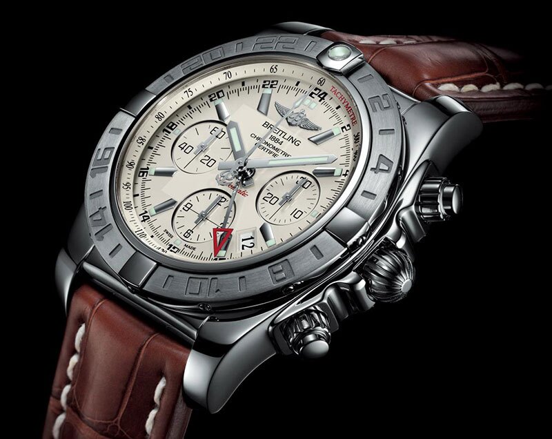 Breitling Chronomat 44 GMT - 44 mm diameter. Steel