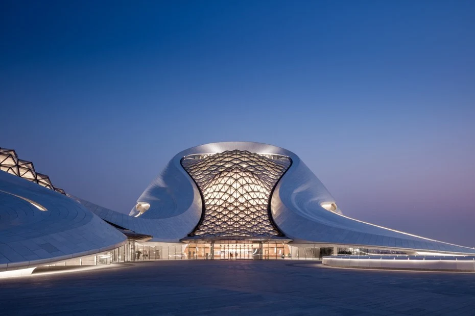 MAD's opera house in Harbin, China, resembles an alien spaceship