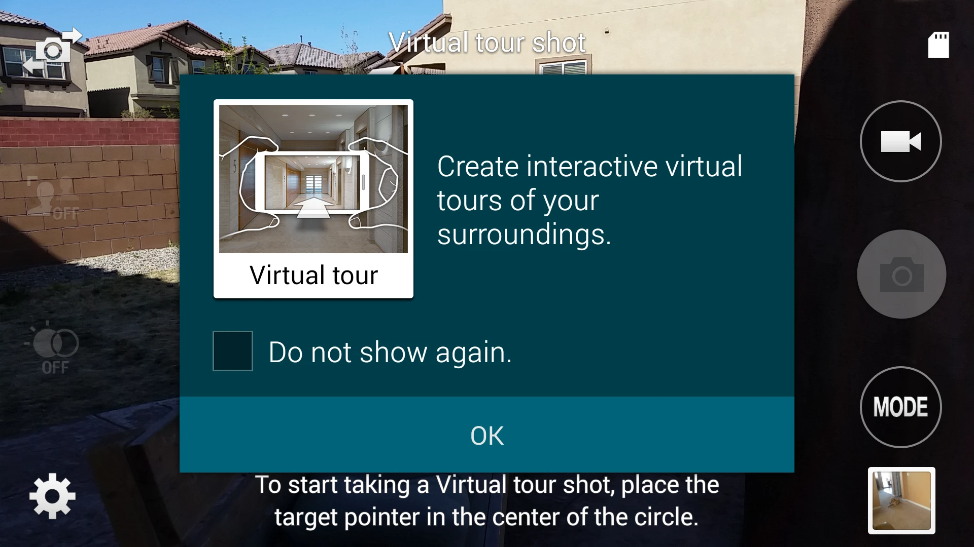 Virtual Tour is one of the stranger camera shooting modes we've seen