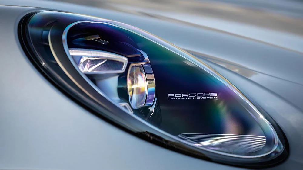 LED headlight detail on the new 911