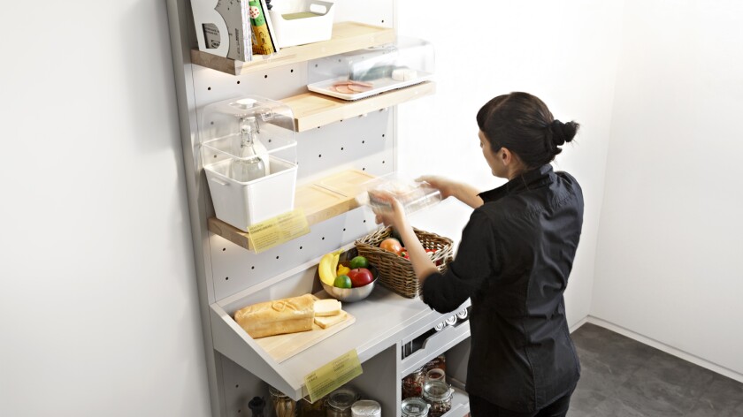 The Ikea Concept Kitchen 2025 uses an open plan storage system to reduce waste