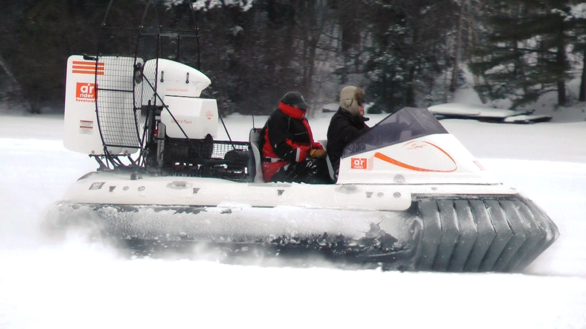 The AirRider hovercraft carries one to five passengers
