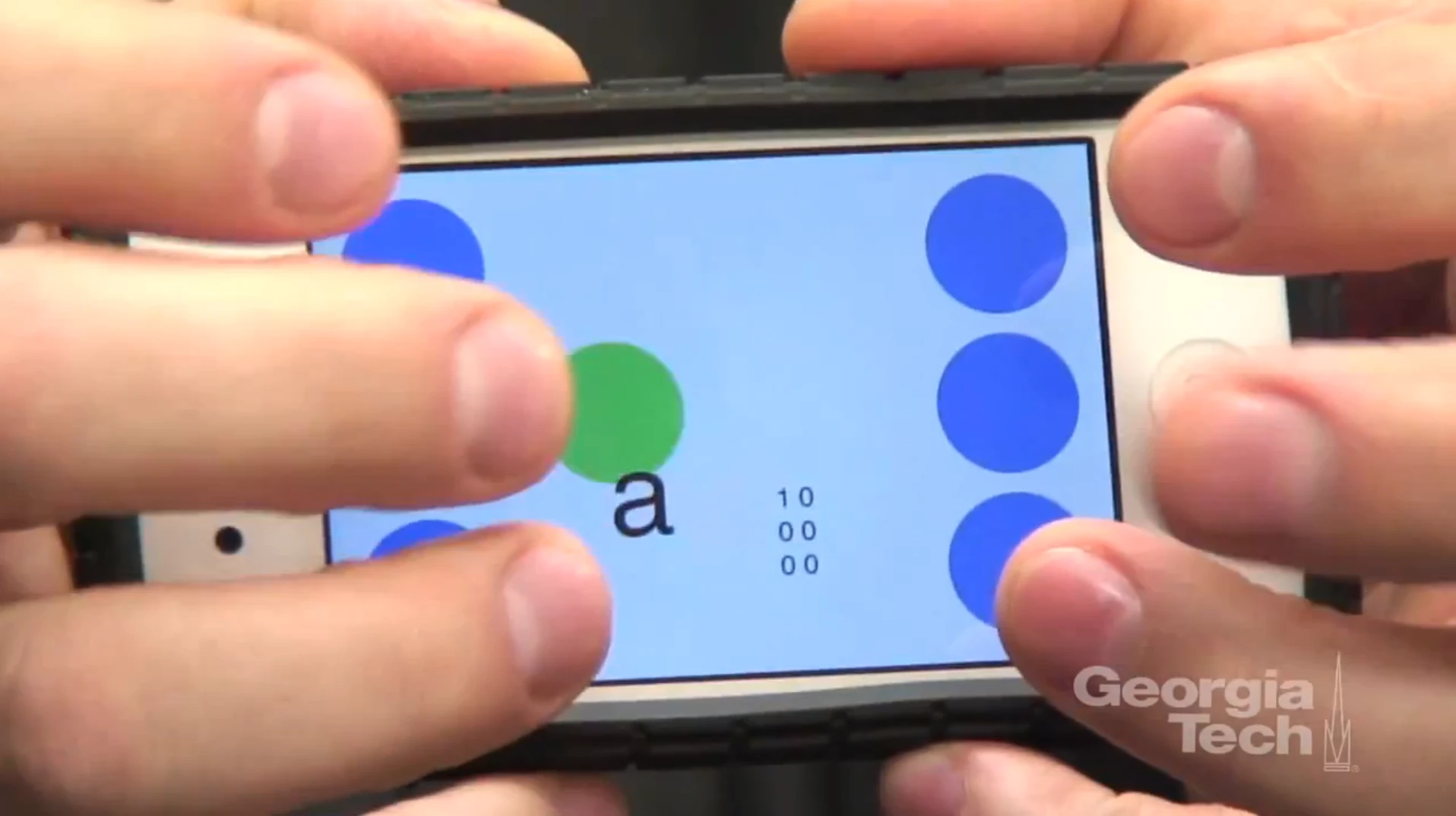 The app speaks each of the letters typed aloud so that it is clear if typing errors are made