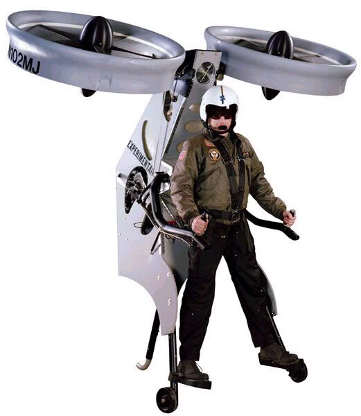 The Solotrek XFV flying Exoskeleton circa 2002