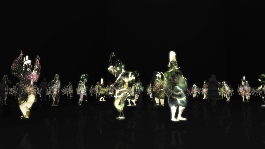 The maze is made up of rows of holograms in perpetual motion (Photo: TeamLab)