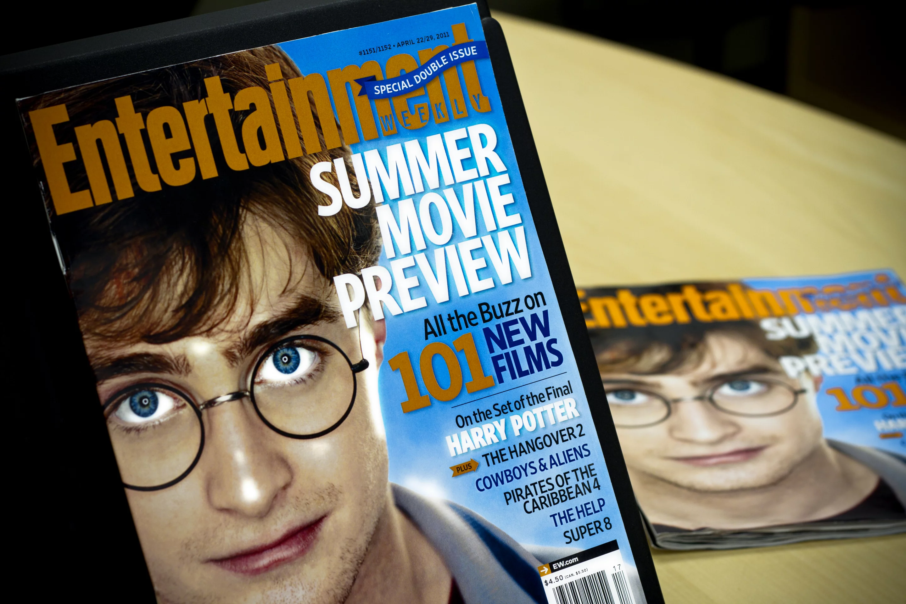 Close up of the powered magazine cover