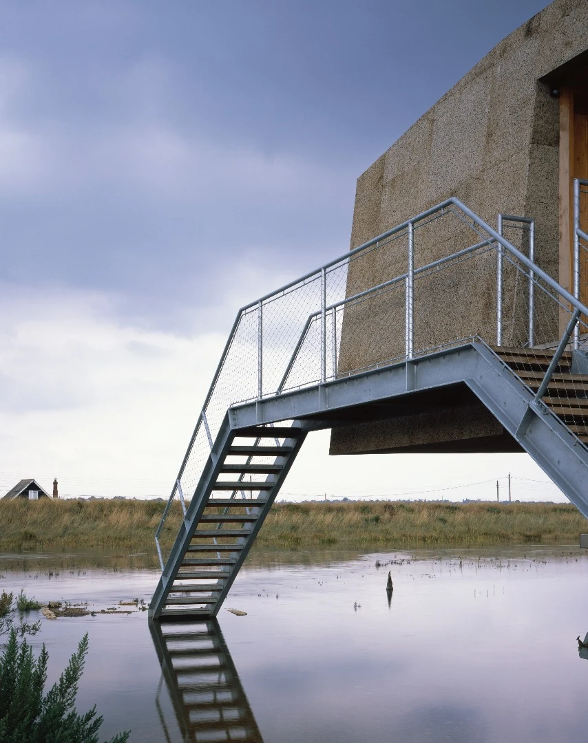 Redshank's steel tripod structure holds the house in the air while concealing the power, water and sewage connections