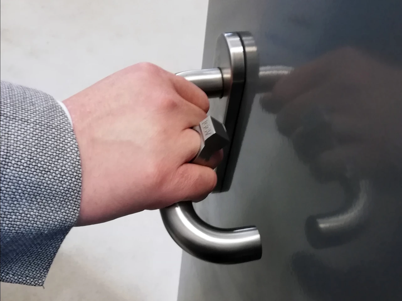 The RFID ring could be used to release electronic door locks