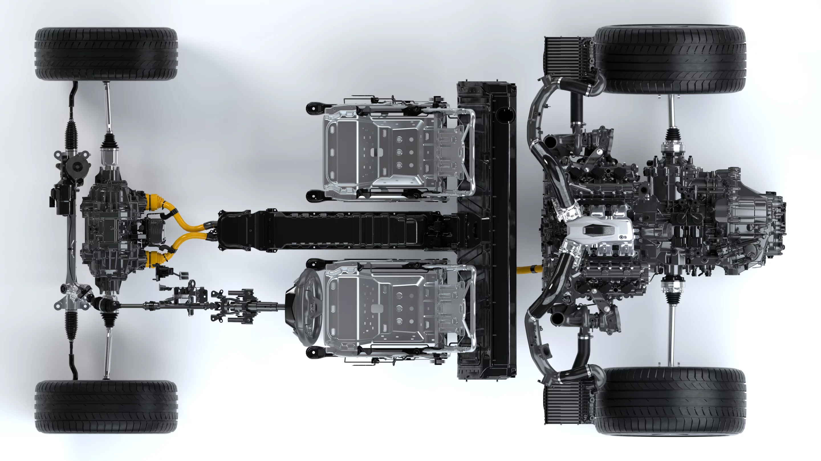 The V6 is mounted longitudinally, centrally and very low in the chassis in an attempt to get the centre of gravity as low as possible (Acura claims the NSX has the lowest center of gravity in its class), and the placement of all powertrain components has been designed to concentrate vehicle mass toward the center of the vehicle. The centre of gravity is just the average position of mass - the closer the mass to that centre of gravity, the better the vehicle's response.