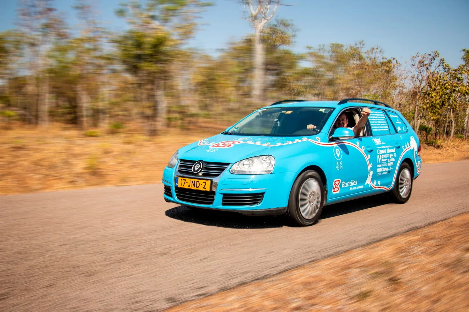 Aft more than a thousand days on the road, Wiebe Wakker and his Blue Bandit electric car have arrived in Adelaide, Australia