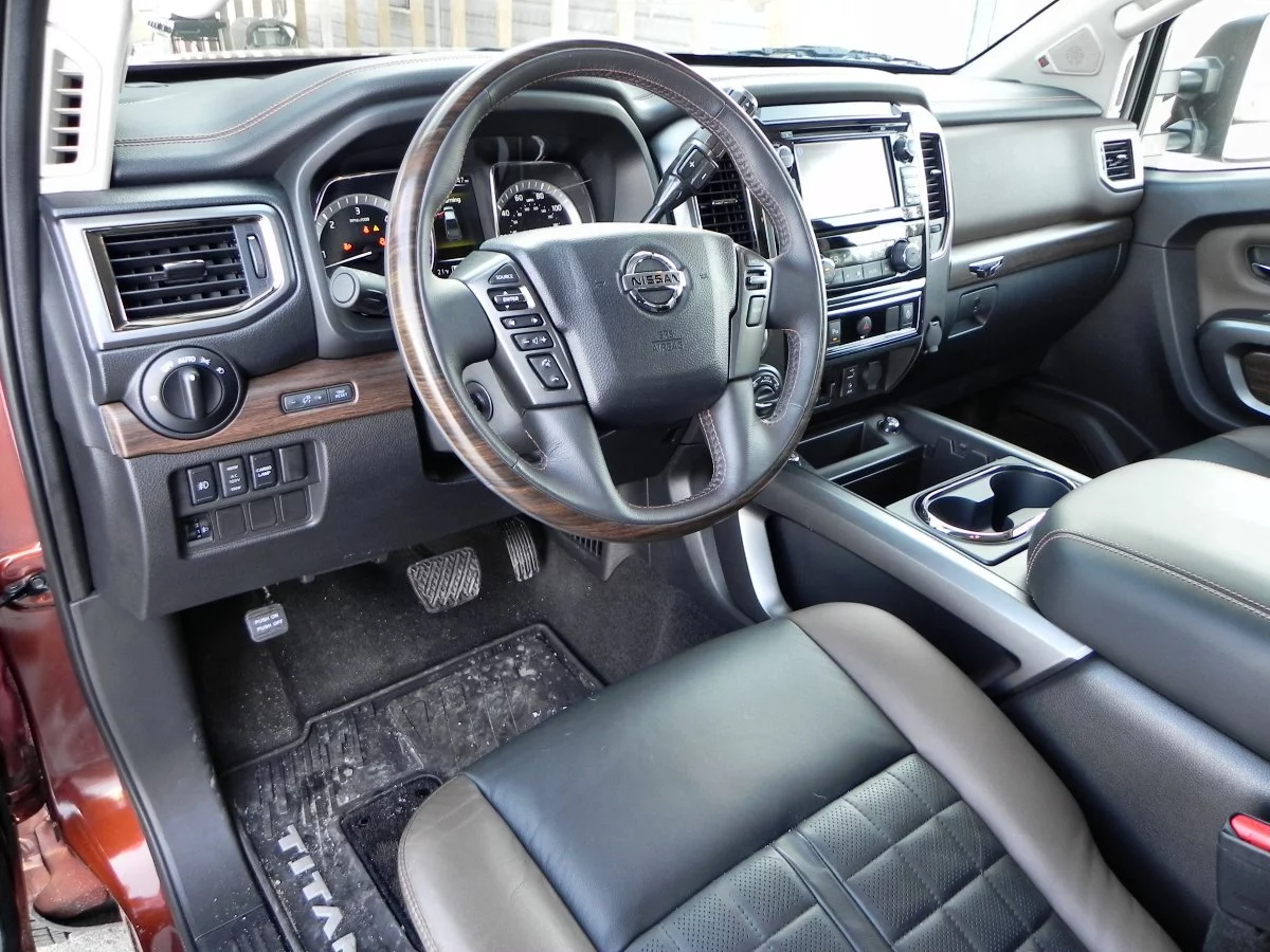 The interior of the 2016 Titan XD is a new design for the company, but has many similarities with market leaders like the Ford F-Series and General Motors trucks