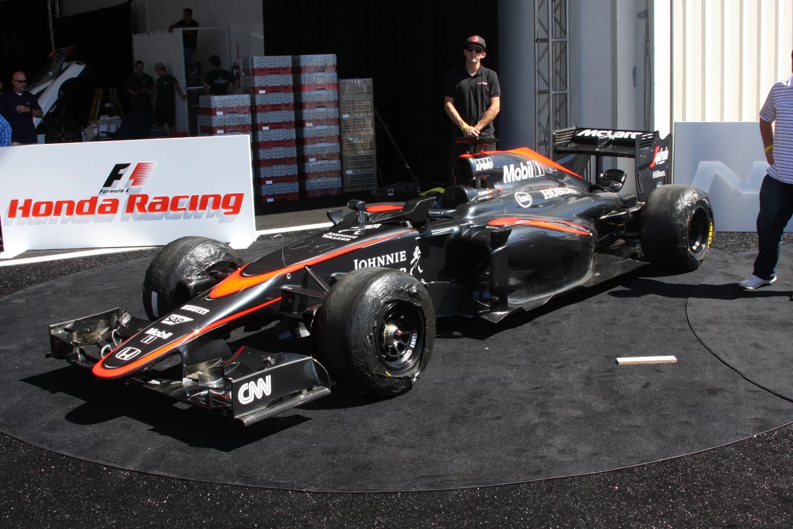 Honda had one of their Formula One cars at The hangar party.