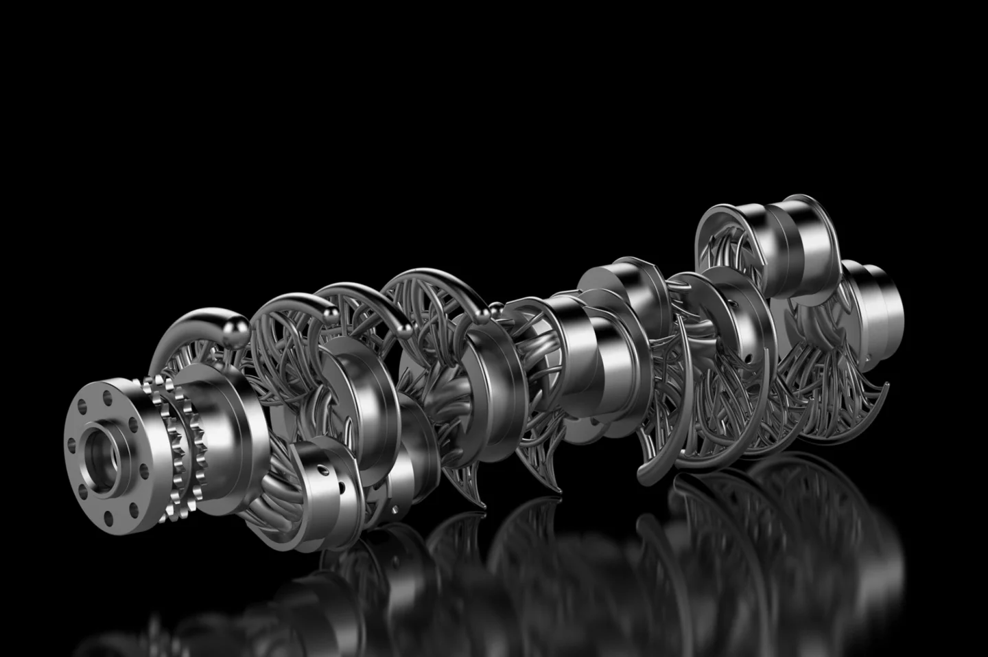 Spyros Panopoulos is going to put 3,000 horsepower through a crank that looks like this. We pray for him