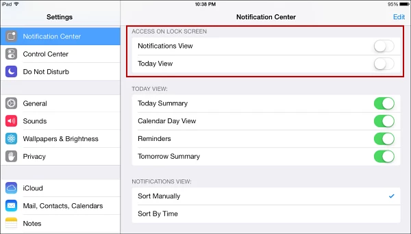 Disable Lock Screen notifications