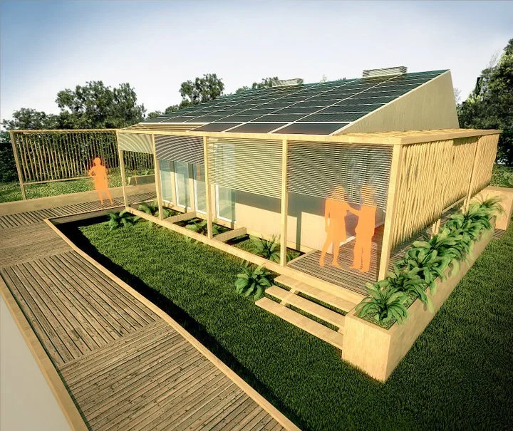 The effluents of the house are treated and reused
