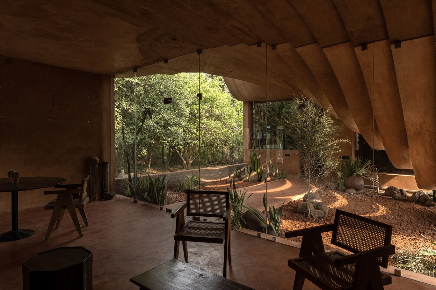 The central courtyard acts as the home’s heart, and is a sanctuary for the residents
