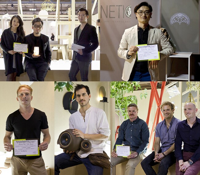 SaloneSatellite Award winners in order from left to right (Photo: Andrea Mariani)