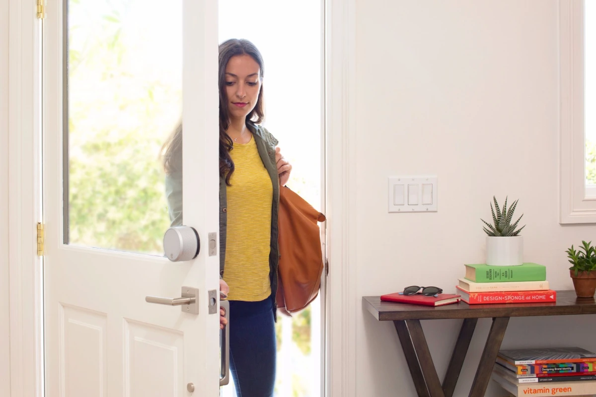 August's series of smart locks are attached to the inside of standard deadbolt doors, leaving the outside lock unchanged