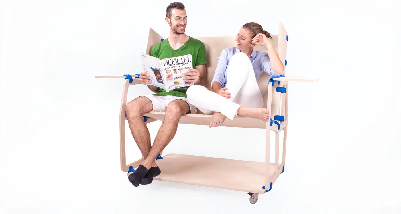 The final PlayWood connectors are made of molded polyamide, which the firm says is strong, ductile and heat resistant, as well as being recyclable