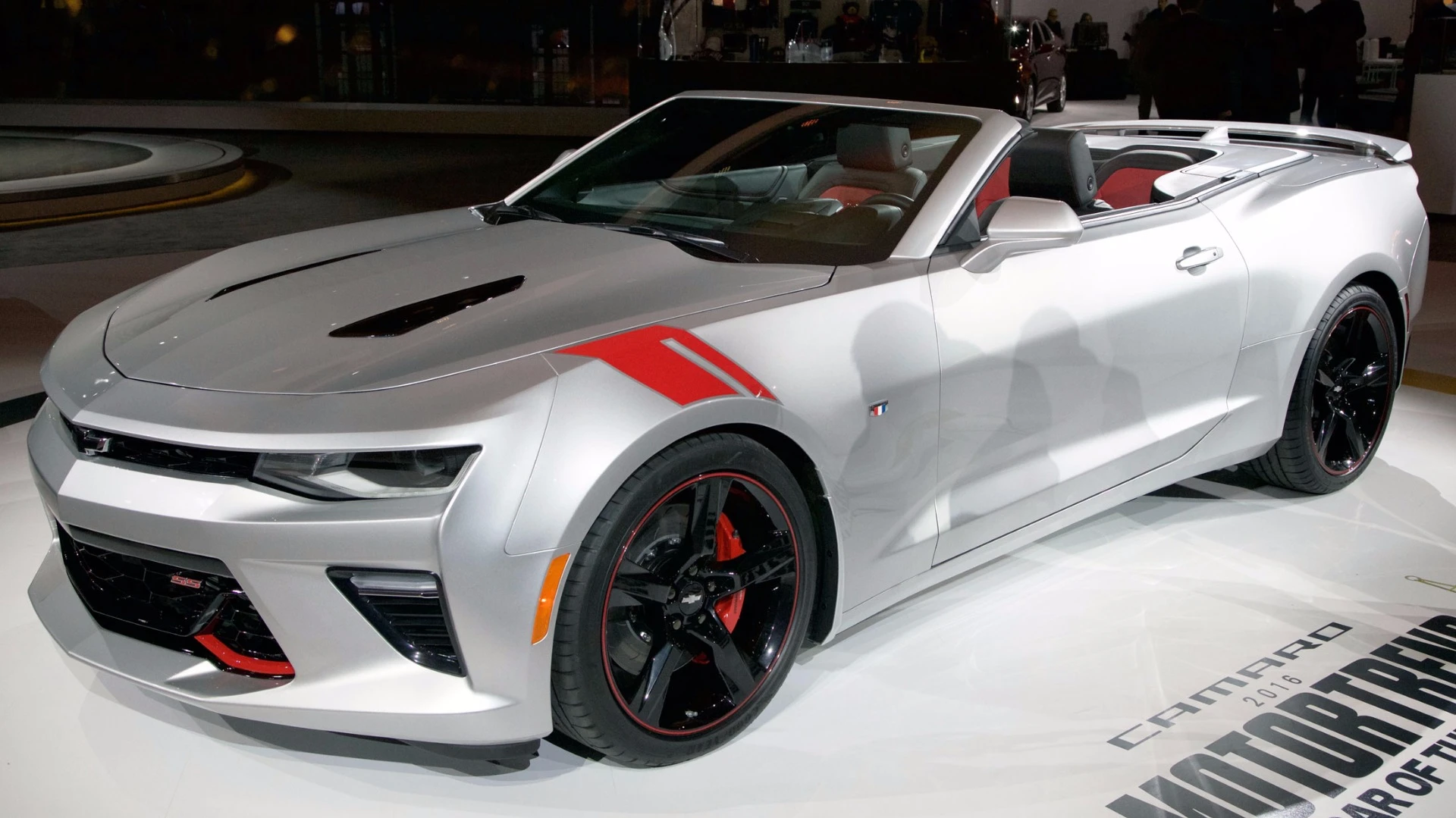 As well as showing off a Corvette dressed up with all the extras, Chevy was keen to celebrate its win in Motor Trend's car of the year contest with this car