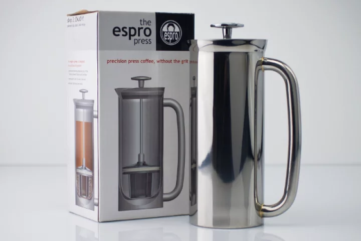 Espro Press features a two-stage micro-filter that preserves coffee flavors and prevents sediments or muddiness in the coffee (image: Epro Inc.)
