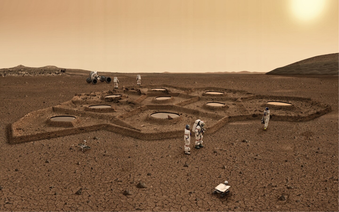 The Martian colony would be underground