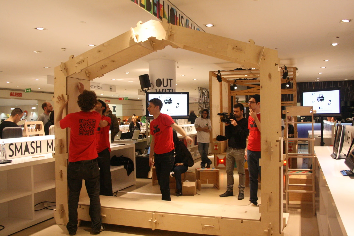 The WikiHouse during Milan Design Week 2012 (Photo: Bridget Borgobello/Gizmag)