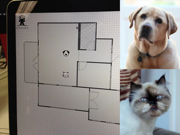 A look at the 3D model and the location of pets within it (Photo: Ninja Blocks)