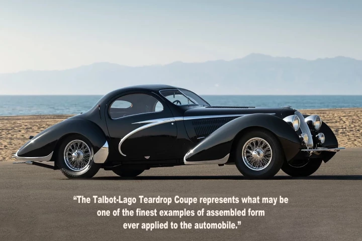 The above quote from automotive designer and writer Strother MacMinn, captures the significance of the Figoni et Falaschi Talbot-Lago ‘Goutte d’Eau’