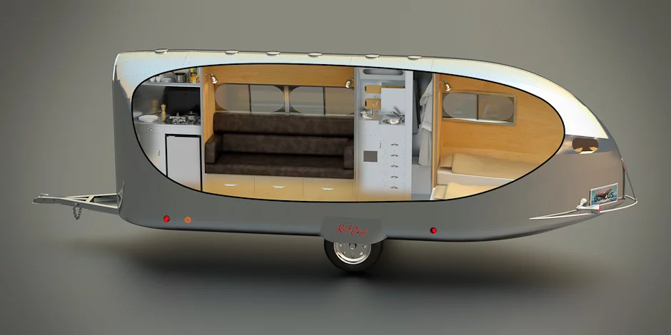 The Bowlus Road Chief cutaway