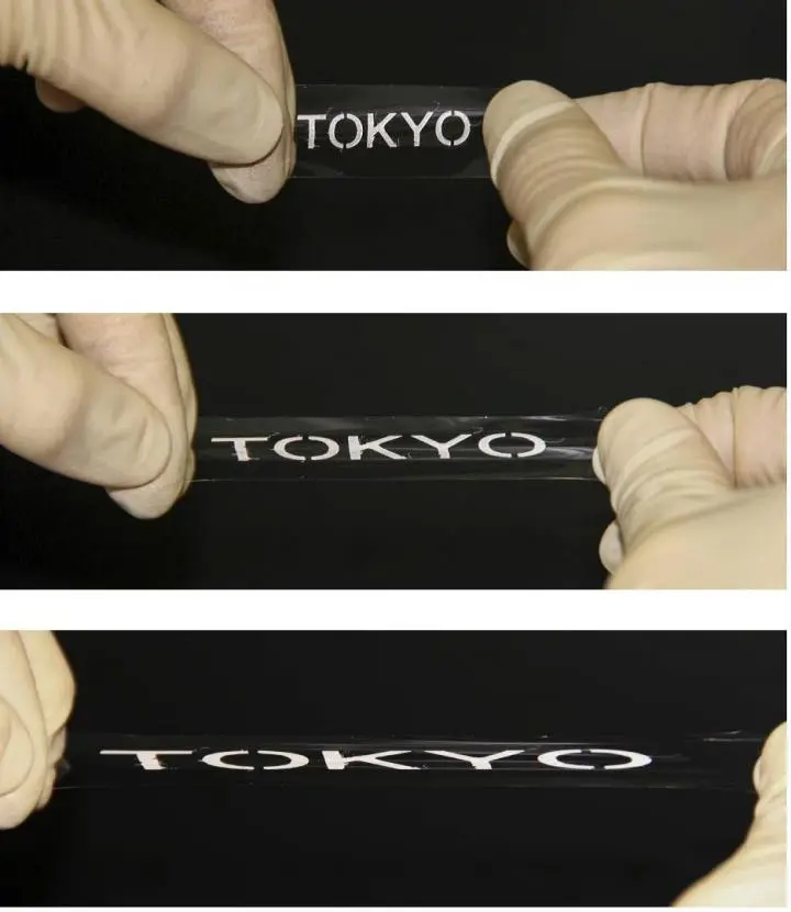 The printed elastic conductor exhibited very high conductivity even when stretched to more than three times its original length