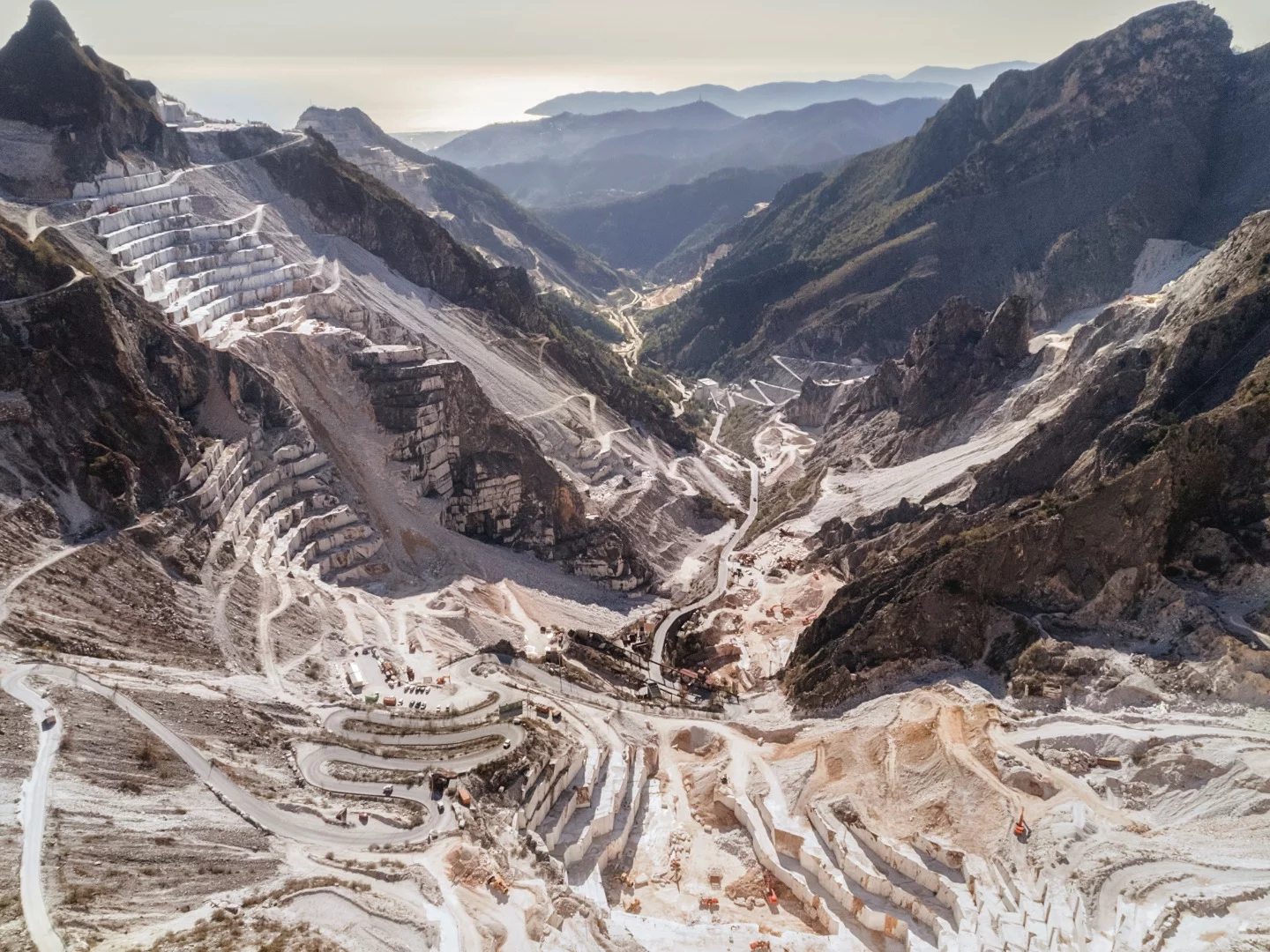 A view of Torano’s "marble valley" in the Apuan Alps, one of Italy’s most marble-rich area, where the abundance is surreal