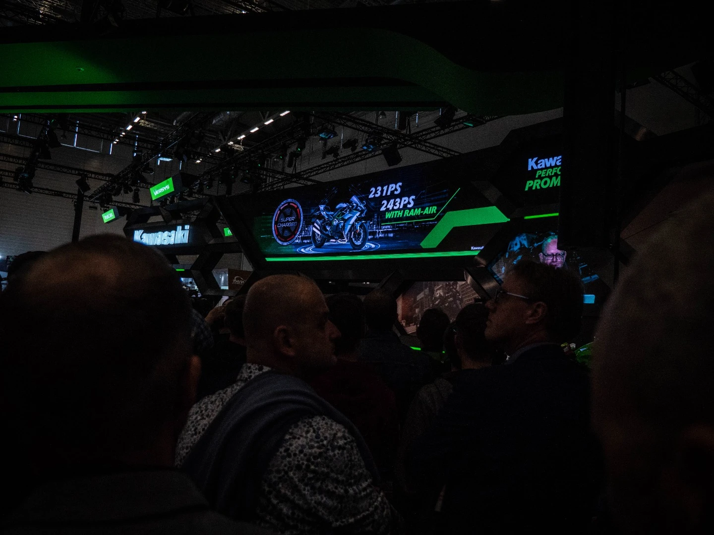 Kawasaki officials introduce the 2019 Ninja H2 at Intermot 2018