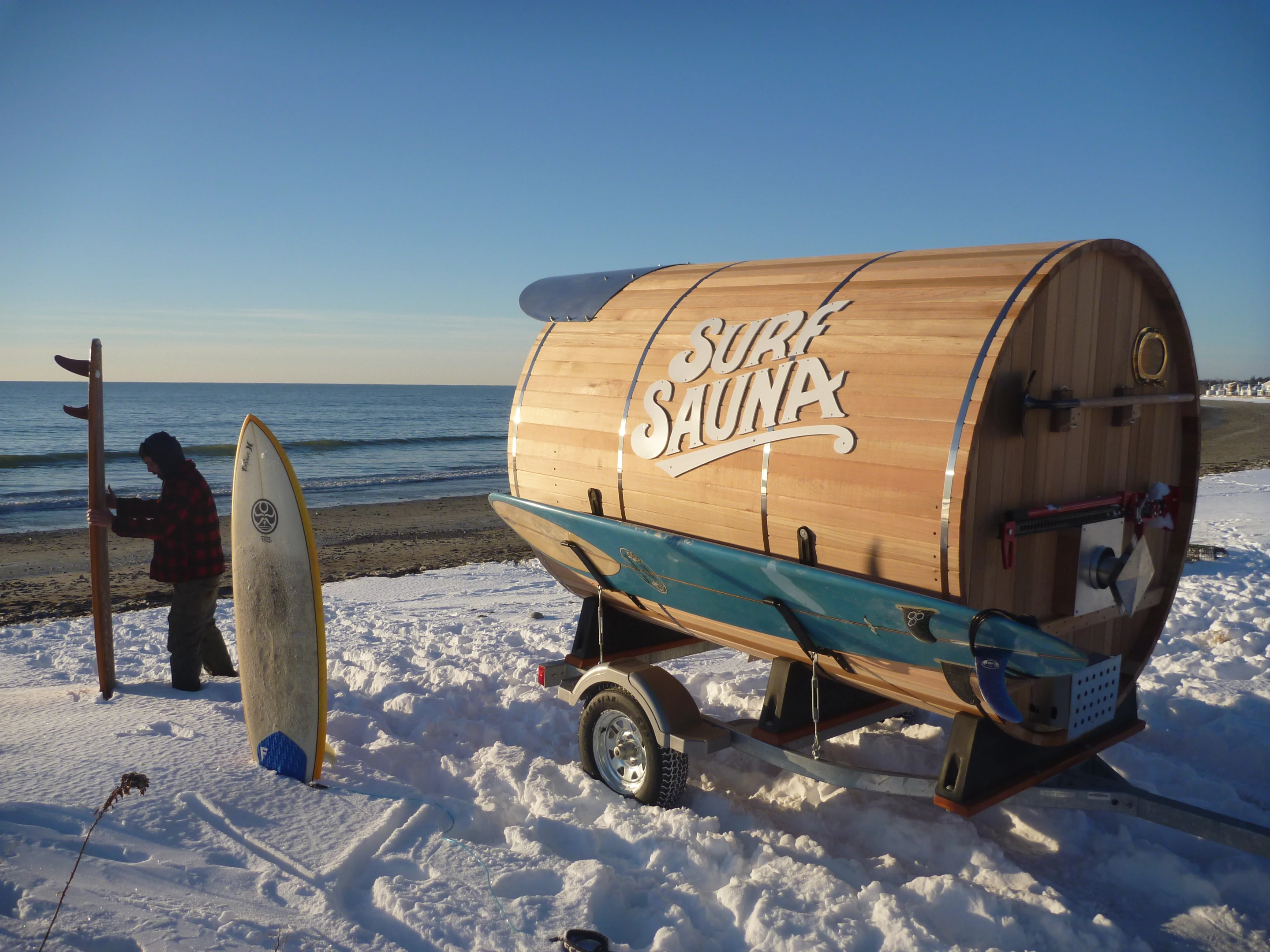 The chassis is made from both "marine grade" galvanized and stainless steel in order to make sure it can withstand prolonged exposure to sea spray (Photo: Surf Sauna)