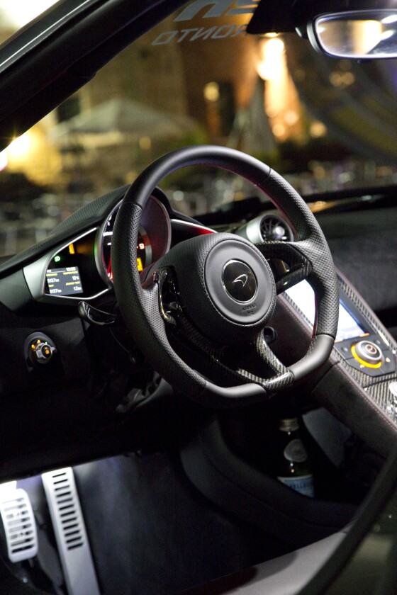 Carbon fiber is used extensively throughout the 12C's interior (Photo: Angus MacKenzie/gizmag.com)