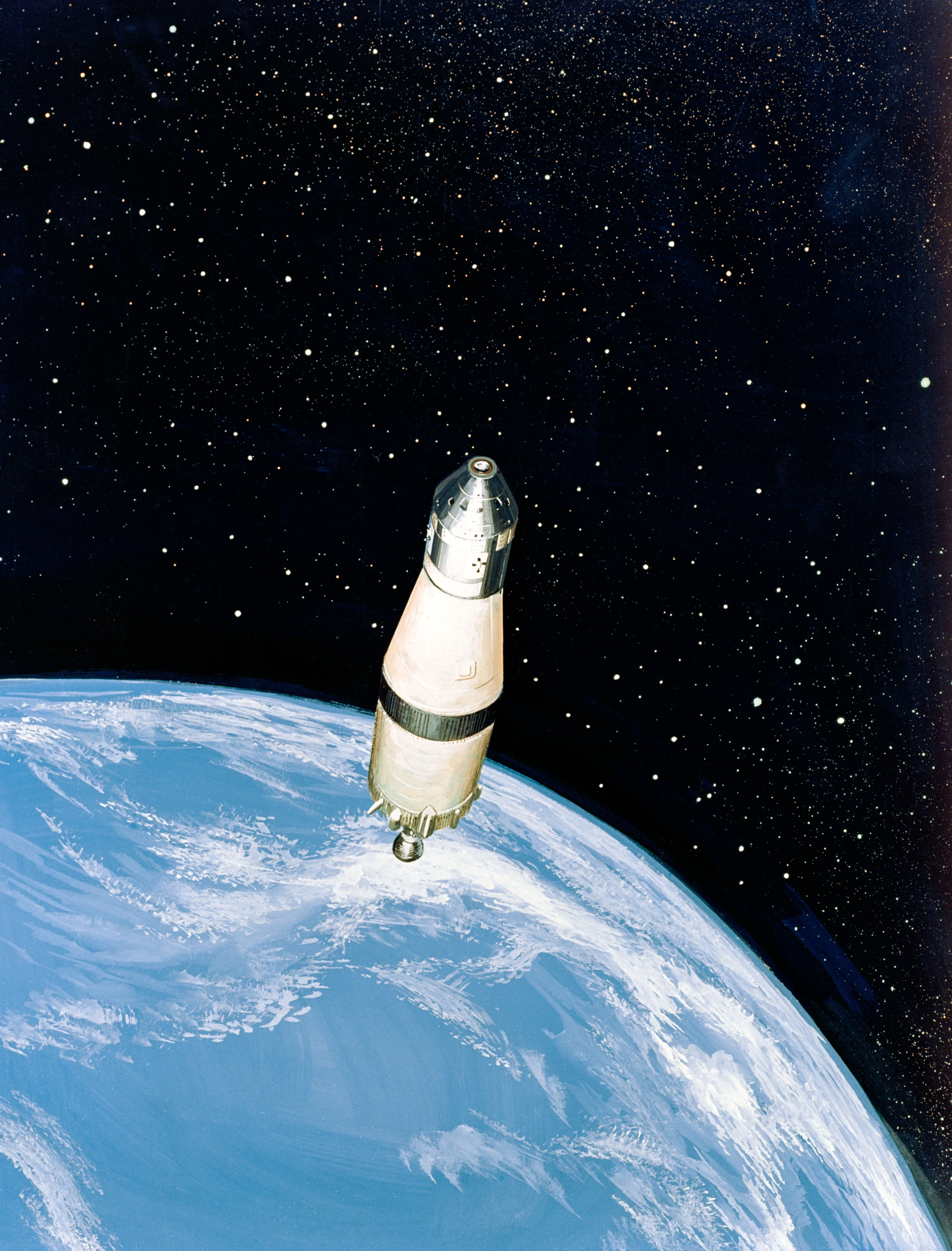 Artist's concept of the Apollo 8 S-IVB (Image: NASA)