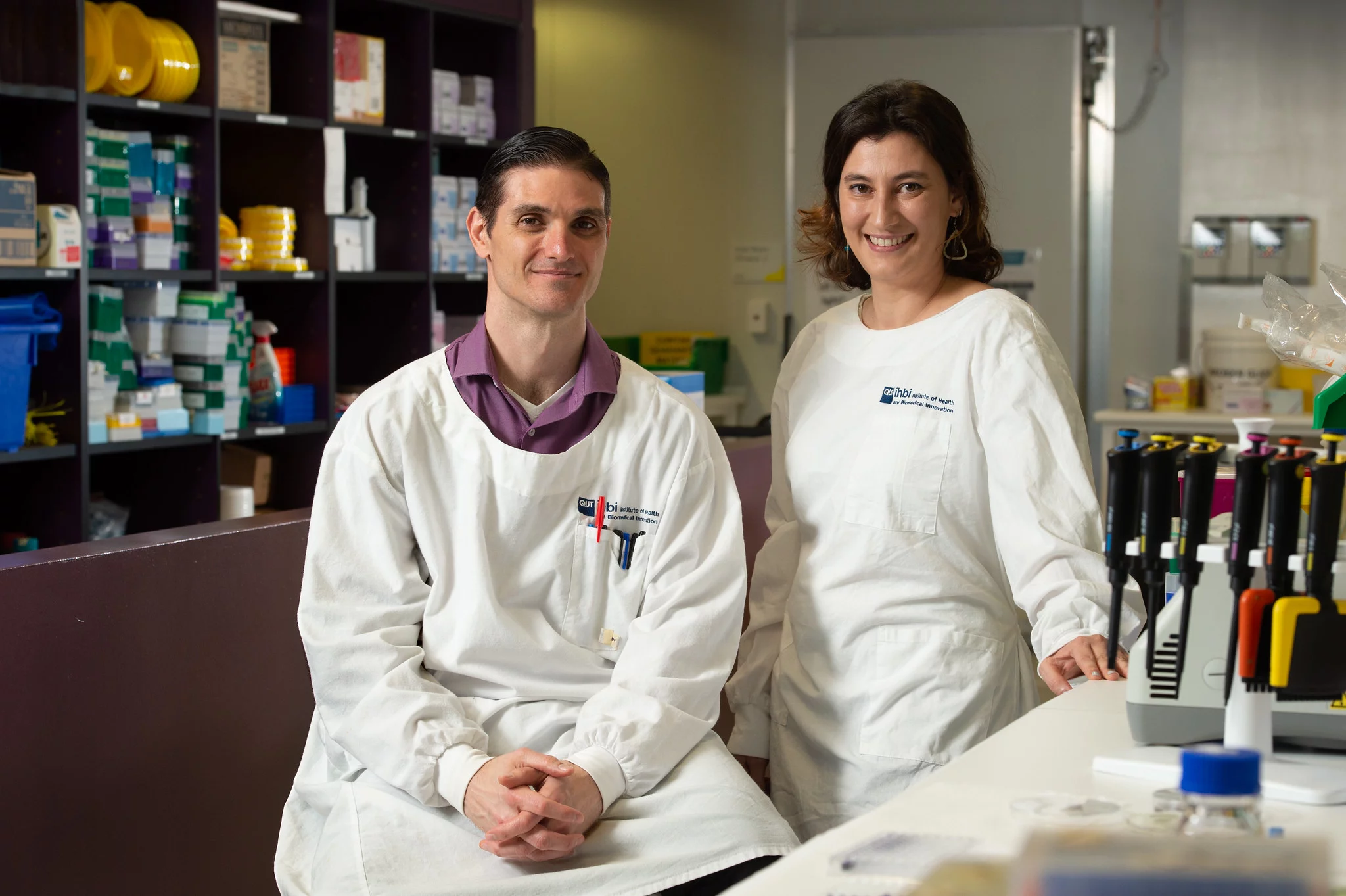 Anthony Verderosa (left) and Makrina Totsika (right), co-lead authors of the study
