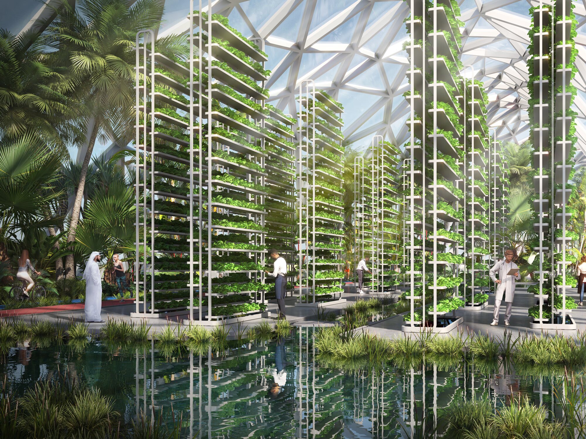The Loop would include urban farming areas which would be stacked vertically and produce vegetables and fruits