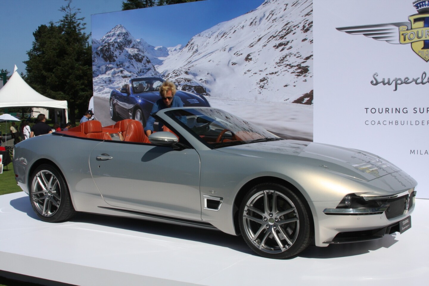 The Touring Sciàdipersia Cabriolet is the open-top version of the four-seater Sciàdipersia, a coach-built Fuoriserie designed and manufactured by Touring Superleggera in Milan in very limited run. Only 15 examples between coupe and cabriolet will be built, exclusively on demand. The Sciàdipersia is based on a Maserati GranCabrio rolling chassis and the Maserati 4691 cc V8 engine produces 338 kW (460 HP) @ 7,000 rpm