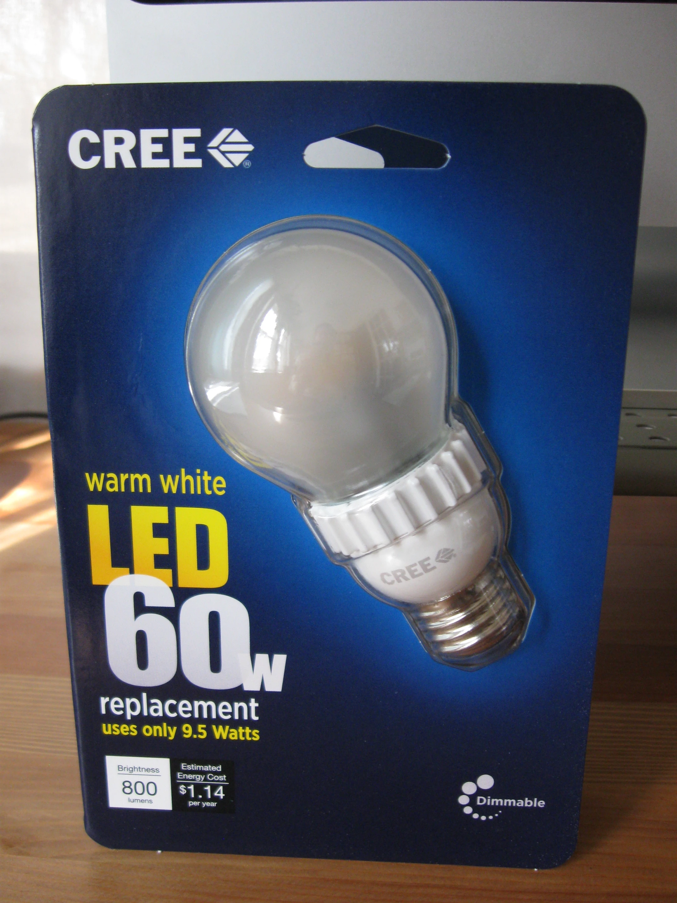The Cree LED 60-watt-equivalent warm white bulb