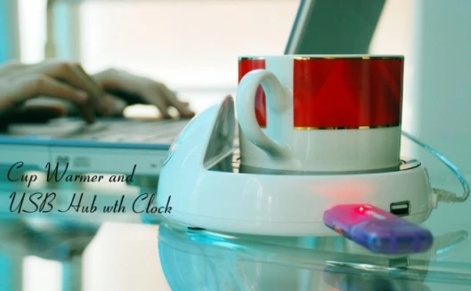 The USB cup warmer in action.