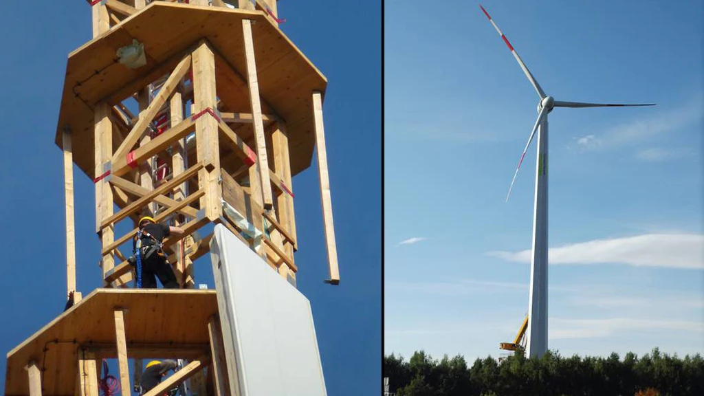 The prototype TimberTower constructed in Hannover, Germany