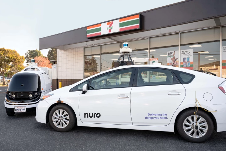 Initially, orders from 7-Eleven customers will be delivered by autonomous Prius, but Nuro's R2 autonomous delivery vehicle is expected to take over in the future
