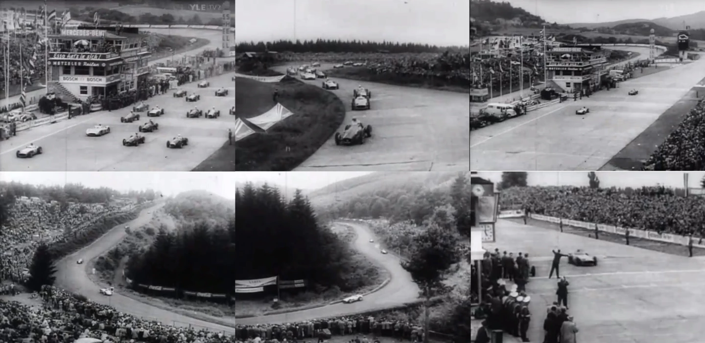 Nürburgring was the venue for the auction car's debut in the hands of Juan Manuel Fangio.