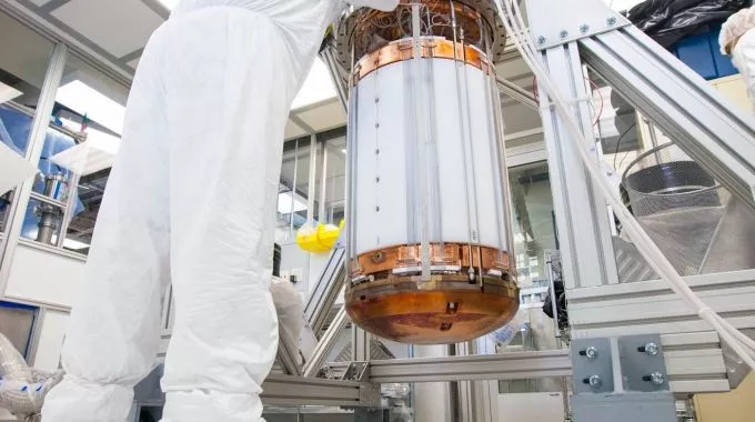View of the LUX time-projection chamber (Photo: LUX)