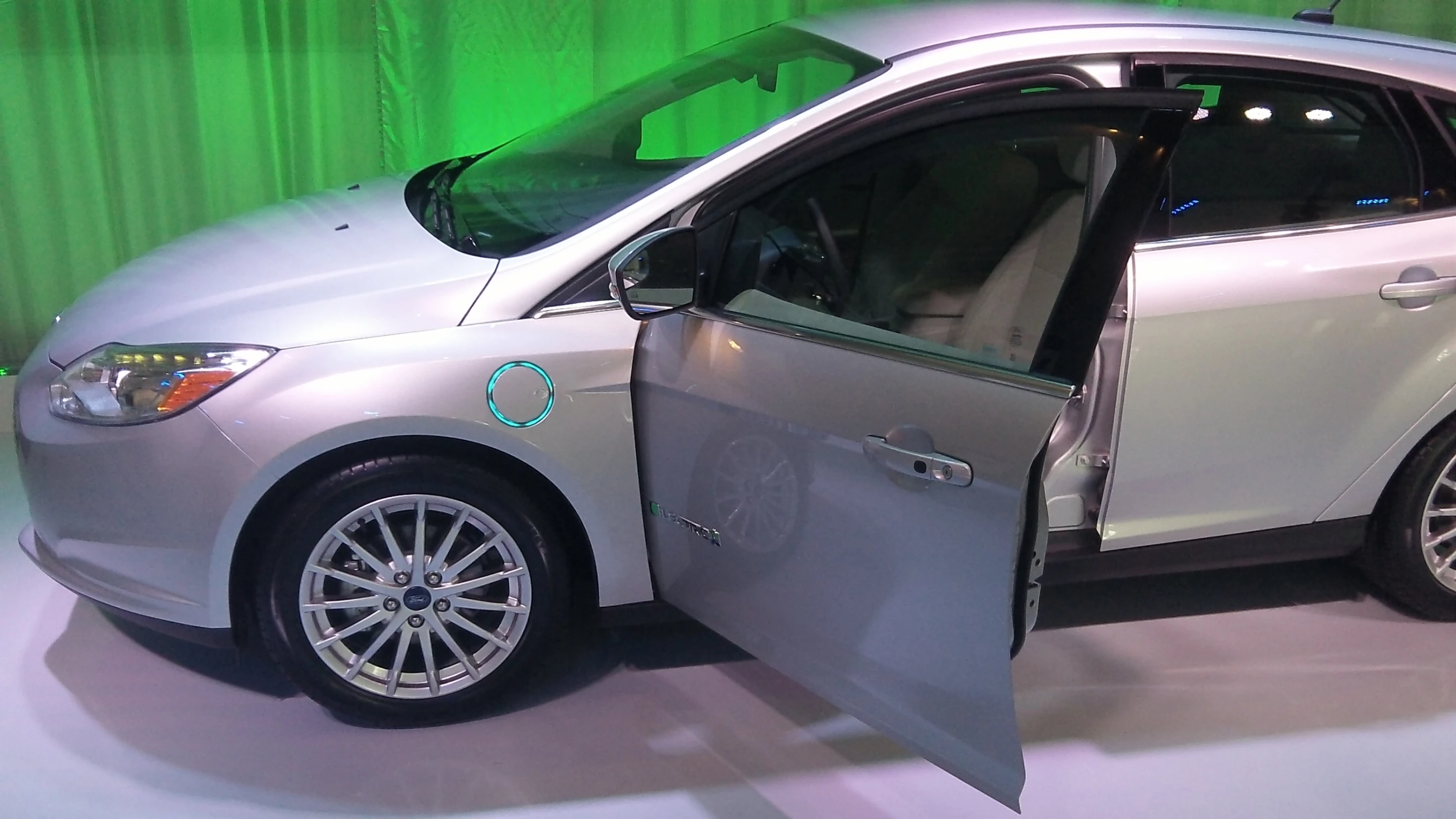 The Ford Focus Electric on display in New York City