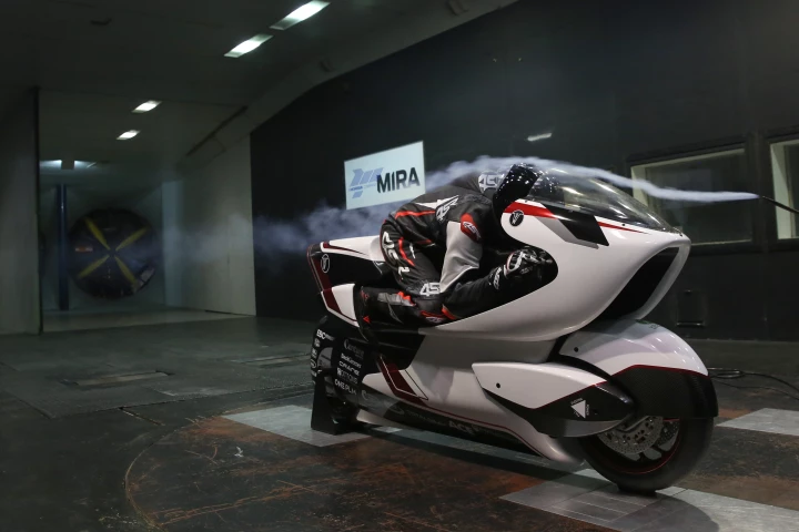 WMC is preparing to take on the world land speed record for electric motorcycles, armed with a motorcycle built around a giant hole